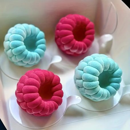 Szilikon mousse forma málna 6 részes