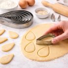 Fém süteménykiszúró vízcsepp 10 db-os