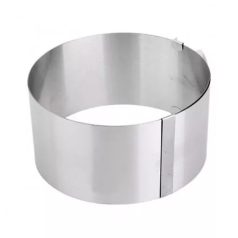   ÁLLÍTHATÓ TORTAFORMA, TORTAKARIKA - KEREK - 16-30 CM 8,5 cm magas