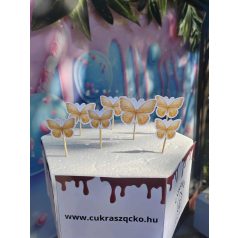 Pillangó arany sárga 7 db/cs
