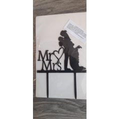 Mr & Mrs tortabeszúró fekete akril 4.