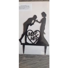 Mr & Mrs tortabeszúró fekete akril 3.