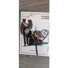 Mr & Mrs tortabeszúró fekete akril 5.