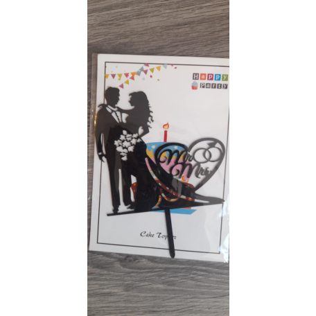 Mr & Mrs tortabeszúró fekete akril 5.