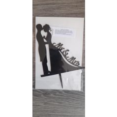 Mr & Mrs tortabeszúró fekete akril 6.