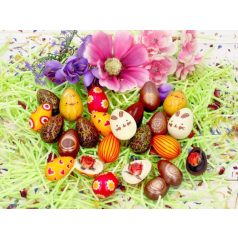   Fehércsokoládé fél tojás különböző mintával 4 db/cs