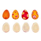 Fehércsokoládé fél tojás különböző mintával 4 db/cs