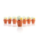 Csokoládé virágcserép terrakotta színben 4 db/cs