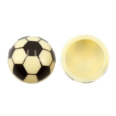 Focilabda mintájú félgömb fehércsokoládé