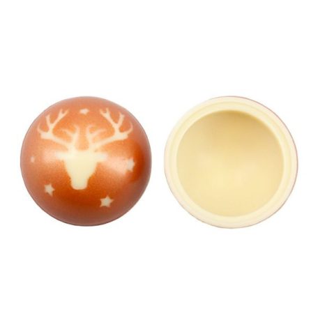 Szarvas mintájú félgömb fehércsokoládé arany színű bevonattal