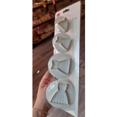 Rugós virágos ruha kiszúró 4 db-os