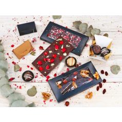 Tábláscsokoládé doboz fekete, fóliával