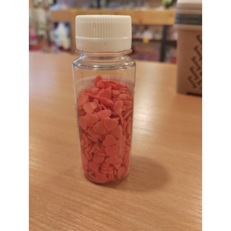 Konfetti pasztel piros szív cukordekoráció 50 g