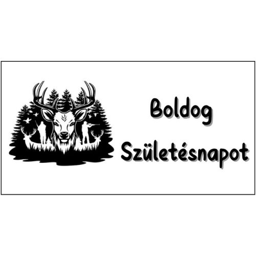 Tortaostya tábla Boldog Születésnapot- vadász 3.