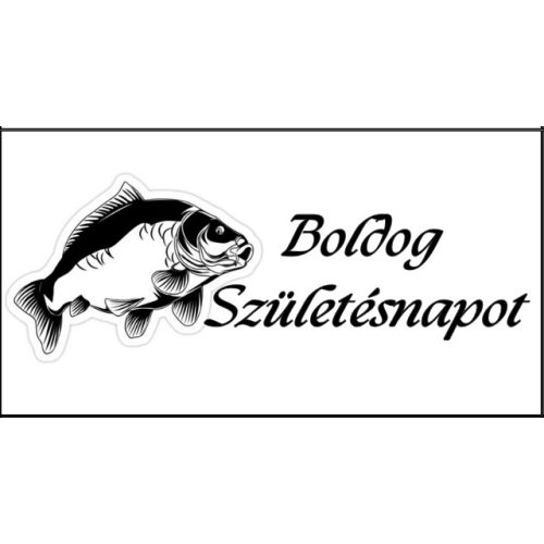 Tortaostya tábla Boldog Születésnapot- horgász 1.