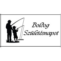 Tortaostya tábla Boldog Születésnapot- horgász 2.