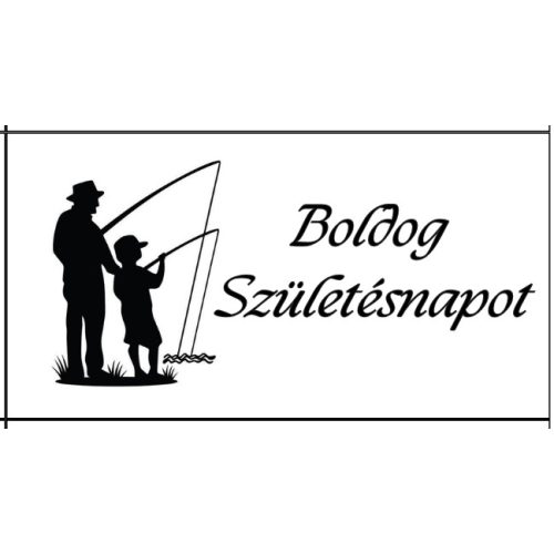 Tortaostya tábla Boldog Születésnapot- horgász 2.