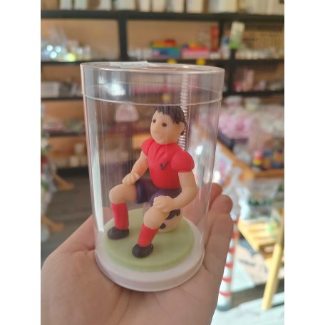 Focista nagy marcipán figura piros