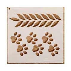 Stencil kenyérsütéshez kalász és mancs