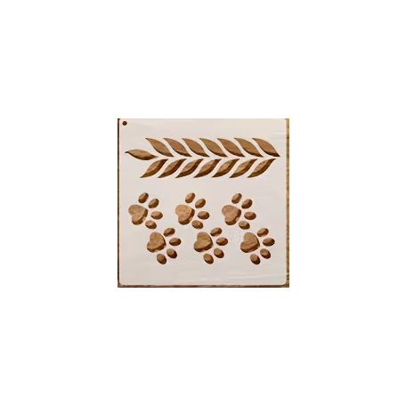 Stencil kenyérsütéshez kalász és mancs