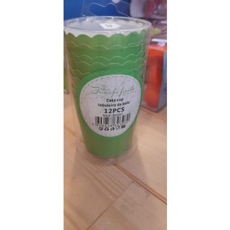 Zöld fodros muffin papír 12 db