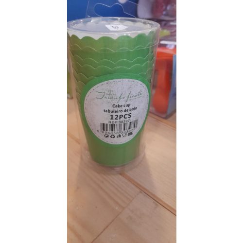 Zöld fodros muffin papír 12 db