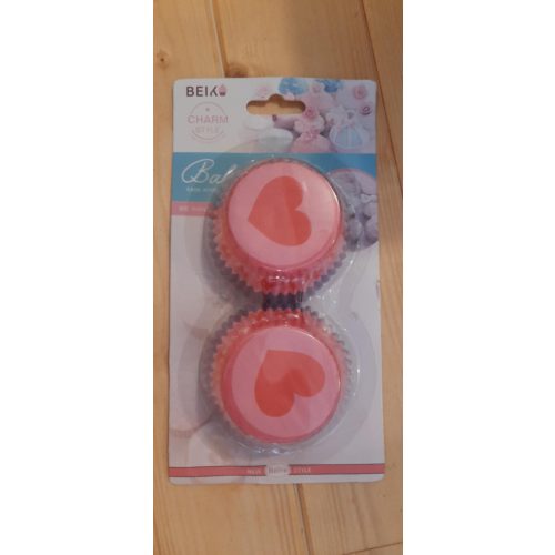 Szivecskés muffin papír 50 db