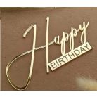 Tortadekoráció akril fehérarany