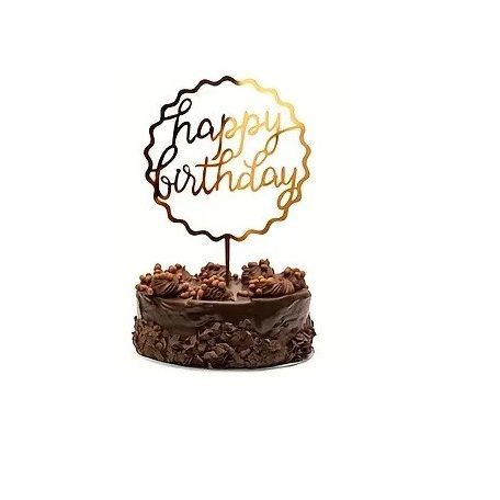 Tortadekoráció akril arany