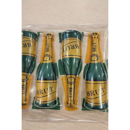 Csokoládé dekoráció pezsgős üveg (fél)