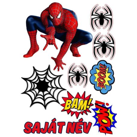 Pókember ostya egyedi szöveggel