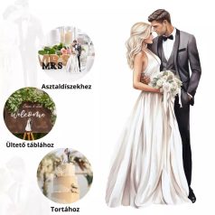 Házaspár tortadísz szőke