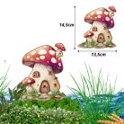 Tortadekoráció gombaház piros