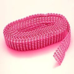 Pink strasszköves szalag 3 cm x 3 m