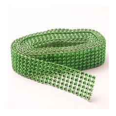 Zöld strasszköves szalag 3 cm x 3 m