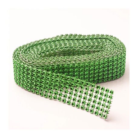 Zöld strasszköves szalag 3 cm x 3 m