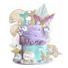 Sellő uszony tortadísz beszúró szett, 26 db-os