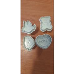 Sütemény kiszúró maci, szív, galamb, rózsa
