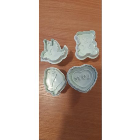 Sütemény kiszúró maci, szív, galamb, rózsa