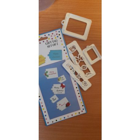 Ajándékcímke forma kiszúró 4 részes