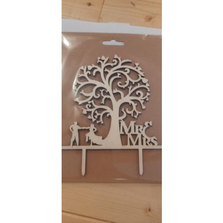 Mr & Mrs beszúró fa natúr
