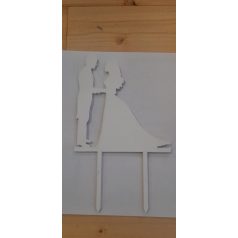 Menyasszony, vőlegény beszúró fa fehér