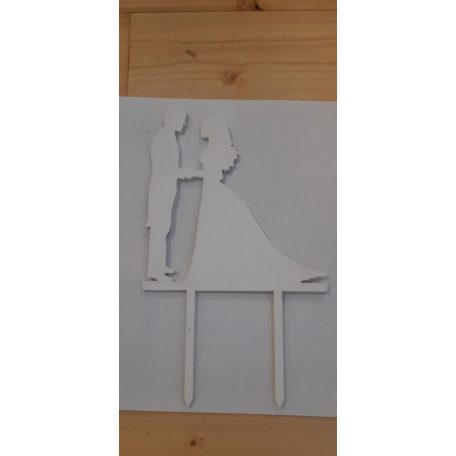 Menyasszony, vőlegény beszúró fa fehér