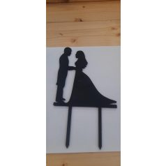 Menyasszony, vőlegény beszúró fa fekete