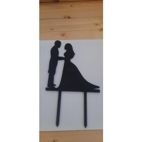 Menyasszony, vőlegény beszúró fa fekete