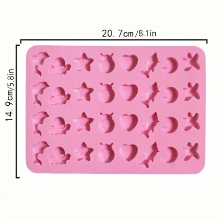 Állatos gumicukor szilikon forma