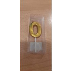 Arany színű számgyertya 0
