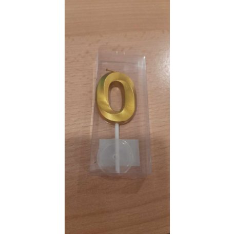 Arany színű számgyertya 0