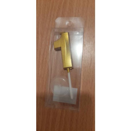 Arany színű számgyertya 1