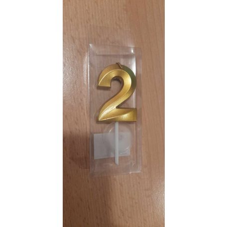 Arany színű számgyertya 2
